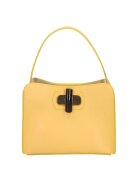 Gave Lux Geanta crossbody de piele - Galben deschis