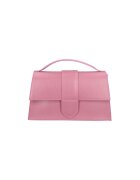 Gave Lux Geanta crossbody de piele - Roz pal