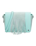 Gave Lux Geanta crossbody din piele cu franjuri - Verde deschis