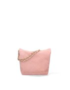 Gave Lux Geanta crossbody din piele intoarsa cu barete din lant Edera Plux - Roz prafuit