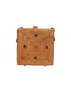 Gave Lux Geanta crossbody din rattan - Maro scortisoara