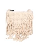 Gave Lux Geanta crossbody tesuta - cu franjuri - Bej