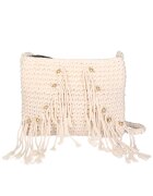 Gave Lux Geanta crossbody tesuta - cu franjuri - Bej