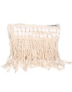 Gave Lux Geanta crossbody tesuta - cu franjuri - Bej