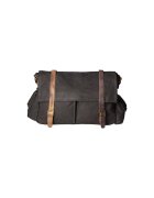 Gave Lux Geanta crossbody unisex cu garnituri de piele - Negru