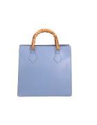 Gave Lux Geanta de piele cu maner si fermoar - Albastru pastel