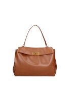 Gave Lux Geanta din piele cu bareta de umar Lyria - Maro cognac