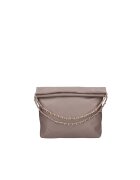 Gave Lux Geanta hobo de piele cu barete din lant - Maro taupe deschis