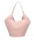 Gave Lux Geanta hobo de piele intoarsa Lisabona - Roz deschis