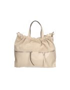 Gave Lux Geanta hobo de piele si piele intoarsa - Alb fildes