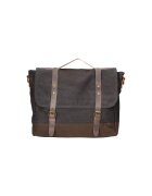 Gave Lux Geanta messenger unisex cu garnituri de piele - Negru