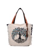 Gave Lux Geanta shopper cu manere de piele - Albastru