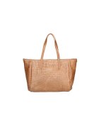 Gave Lux Geanta shopper de piele cu aspect de piele de crocodil - Maro