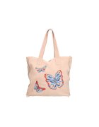Gave Lux Geanta shopper de piele cu fluturi - Roz