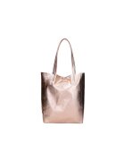 Gave Lux Geanta tote de piele cu buzunar cu fermoar - Auriu rose