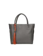 Gave Lux Geanta tote de piele cu canaf - Gri