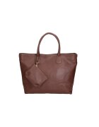 Gave Lux Geanta tote de piele cu etui detasabil - Maro inchis