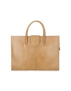 Gave Lux Geanta tote de piele - Maro taupe
