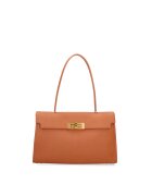 Gave Lux Geanta tote din piele Fiorenza - Maro