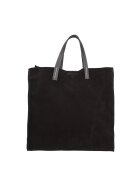 Gave Lux Geanta tote din piele intoarsa cu etui detasabil Novara Lux - Negru