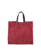 Gave Lux Geanta tote din piele intoarsa cu etui detasabil Novara Lux - Visiniu
