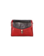Gave Lux Give Lux - Geanta crossbody de piele cu clapa - Rosu/Negru