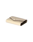 Gave Lux Portofel de piele cu clapa si aspect texturat 25577 - Bej