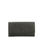 Gave Lux Portofel piele cu clapa - Negru - 11.5x21x3