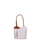 Gave Lux Rucsac de piele cu imprimeu piele de strut - Maro/Gri