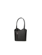 Gave Lux Rucsac de piele cu imprimeu piele de strut - Negru