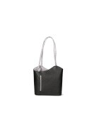 Gave Lux Rucsac de piele cu imprimeu piele de strut - Negru/Gri deschis