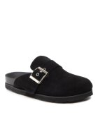 GENUINS Papuci dama - 301455097 - Negru - Piele naturala/Velur -