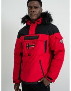 Geo Norway Geaca fara inchidere cu talie ajustabila Bruno - Rosu/Negru/Alb murdar