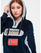 Geo Norway Hanorac din fleece Gymclass - Gri deschis/Bleumarin