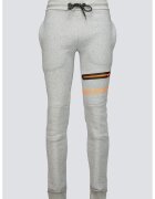 Geo Norway Pantaloni de trening cu logo Moltan - Gri deschis/Portocaliu mandarina