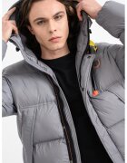 Geographical Norway Geaca cu fermoar si gluga Bodir - Gri cenusiu
