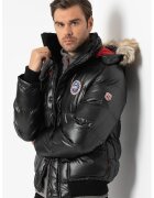 Geographical Norway Geaca cu garnitura din blana sintetica Bugs - Negru