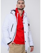 Geographical Norway Geaca cu vatelina si gluga Albert - Alb optic