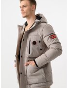 Geographical Norway Geaca cu vatelina si gluga Albert - Maro nisip