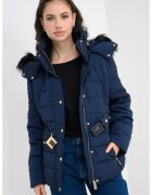 Geographical Norway Geaca cu vatelina si gluga detasabila - Albastru inchis