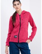 Geographical Norway Hanorac cu fermoar Talerte - Negru/Roz melange
