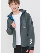 Geographical Norway Jacheta cu buzunare multiple Richywood - Gri cenusiu