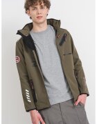 Geographical Norway Jacheta cu fermoar si gluga Royaute - Negru/Kaki