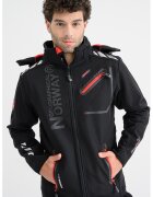 Geographical Norway Jacheta cu fermoar si gluga Royaute - Rosu/Negru