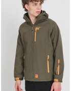 Geographical Norway Jacheta cu finisaj rezistent la apa cu gluga detasabila Ritchone - Kaki