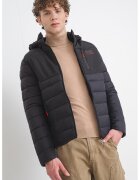 Geographical Norway Jacheta matlasata cu gluga Batilo - Negru