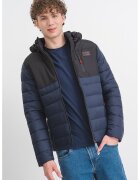 Geographical Norway Jacheta matlasata cu gluga Batilo - Negru/Bleumarin
