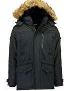 Geographical Norway Jacheta parka de iarna bleumarin - cu gluga detasabila - 100% poliester - pentru barbati