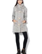 Geographical Norway Palton duffle cu captuseala din fleece Tantastique - Gri melange