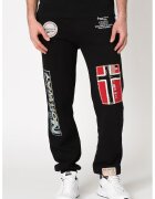 Geographical Norway Pantaloni de trening cu aplicatii logo Myer - Rosu/Negru/Gri